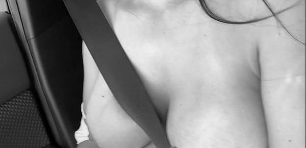  topless at highway, flashing truckers